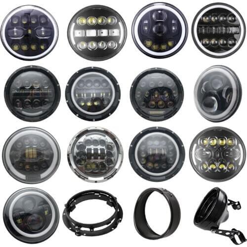 E mark number DOT Approved 7" Inch Motorcycle LED Headlight Hi/Lo Beam Assemblies Lamp Projector