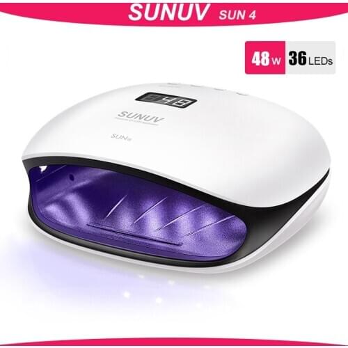 SUNUV SUN4/SUN4s 48W UV LED Lamps Nail Dryer Lamp with LCD Display Smart UV Phototherapy Nail Art Manicure Tool Ladies Gift