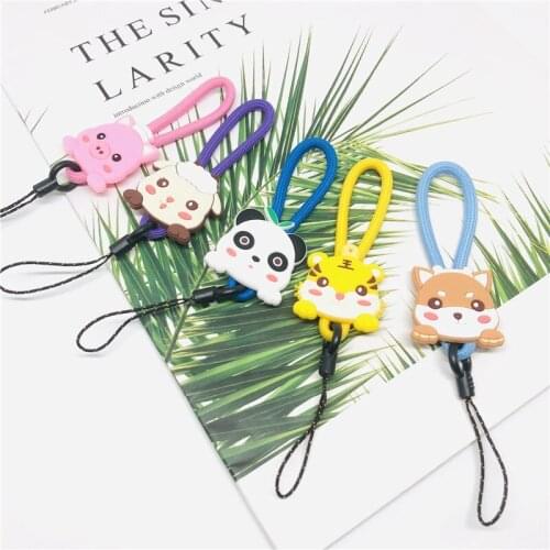Universal Cute Cartoon INS Bear ring short lanyard key strap gift phone lanyard For iPhone Redmi Huawei Samsung OPPO LG