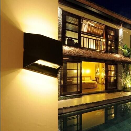 Waterproof Outdoor LED Wall Lamp Source Up and Down Wall Lighting Modern Aluminum Indoor Outdoor Corridor Porch Garden Light