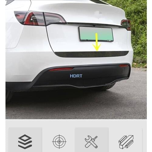 For Tesla Model Y 2020 2021 Stainless Steel Trunk Rear Protector Trim Cover Rear Bumper Protector Sill Car Tail Door Trim