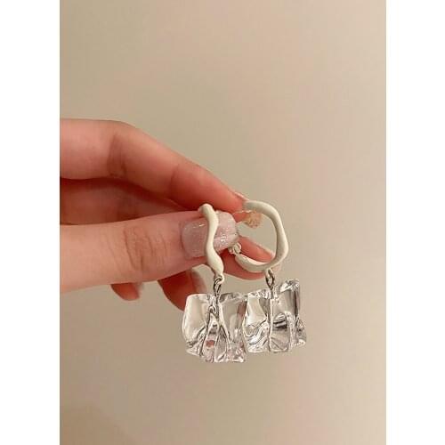 AENSOA Fashion Transparent Irregular Acrylic Drop Earrings for Women 2021 Korean Transparent Resin Earring pendientes Jewelry