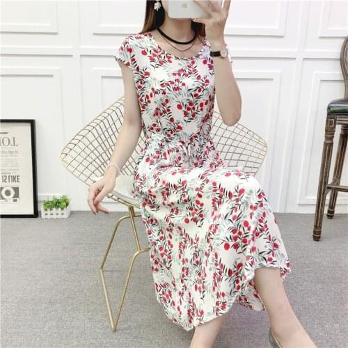 2020 Summer Cotton Linen Dress Women Loose Plus Size Casual Print Floral Dresses OL Vintage Boho Beach Sundress Vestidos 40-53