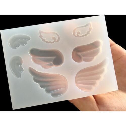 1pcs All kinds of wings Liquid silicone mold DIY resin jewelry pendant necklace pendant lanugo mold resin molds for jewelry