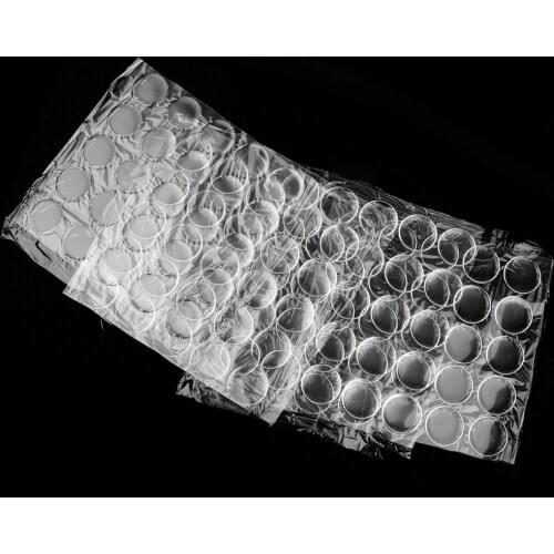 100 Pieces 1" Crystal Clear PVC Adhesive Circles Bottle Cap Stickers
