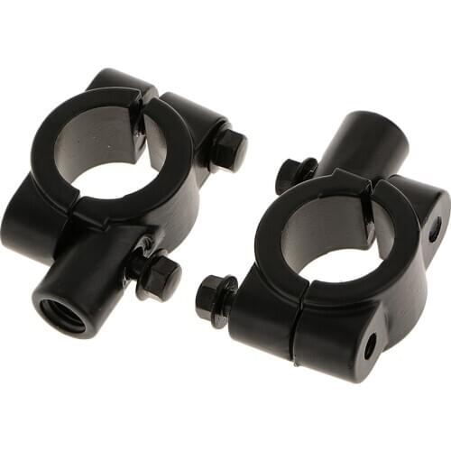 2x 7 / 8inch Clip Clamp Mirror Mount Motorcycle Handlebar Mount