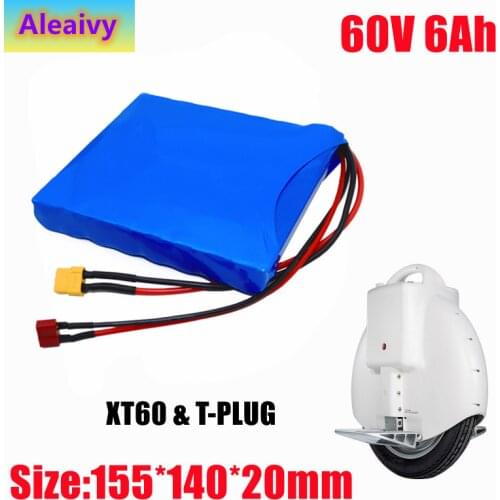 60V 6Ah 18650 16S1P Lithium Battery Pack 6000mAh with BMS Self-balancing Vehicle Electric Unicycle Replacement Battery Kit