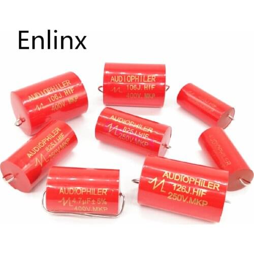 Audiophiler Axial MKP DC HIFI DIY Audio Grade Capacitor 250V 400V 0.47uf 1uf 4.7uf 5.6uf 8uf 10uf 47uf for Tube Guitar Amps