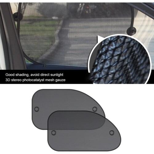 Car 3D Mesh Window Sunshade for Front Rear Window Rear Windshield Sun Shade Suction Cup Sun Protection Mesh for Baby Kids