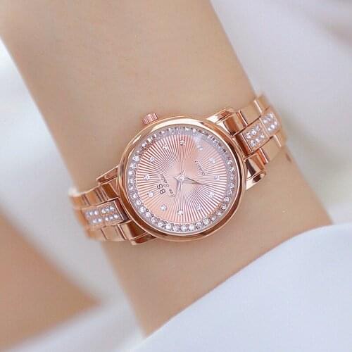Womens Watches Luxury Brand Fashion Dress Female Wristwatches Rose Gold Rhinestone Ladies Watches 2020 Relogio Feminino