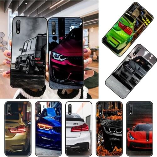 Phone Case For Huawei Honor 8A 9 10 8X 8S 9X i 7X 7A 20 A Lite Pro Black Cover Etui Art Back 3D Coque Trend Bumper Fashion car