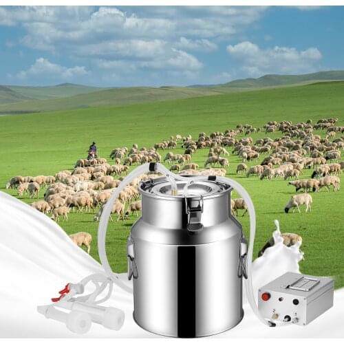 14L Electric Milker Milking Machine for Sheep Goat Adjustable Vacuum Pump Kit Food Silicone Grade Hose