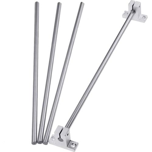 Smooth Rod 3D Printer Part 8mm Shaft Rod Optical CNC Chromed Axis Guide Slide Length 100 200 370 450 550 600mm