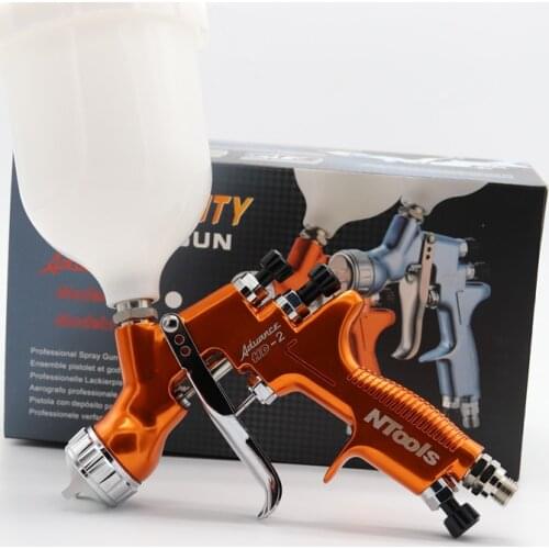 HD-2 HVLP Spray Gun Gravity Feed For All Auto Paint ,Topcoat And Touch-Up With 600cc Plastic Paint Cup Water Based Lacquer Gun