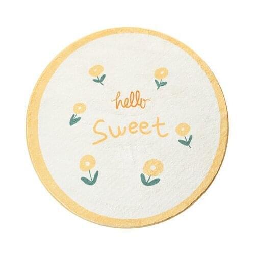 Korean Style Cartoon Round Letter Lovely Carpet Non-Slip Thickened Floor Mat