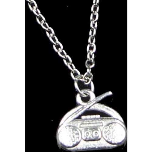 Fashion 14*15mm Radio Retro Boombox Pendant Necklace Link Chain For Female Choker Necklace Creative Jewelry party Gift