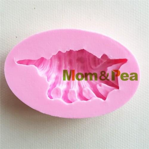 Mom&Pea MP129 Free Shipping Conch Silicone Mold Cake Decoration Fondant Cake 3D Mold Soap Mold Food Grade