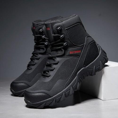 Mens Military Boot Combat Mens Ankle Boot Tactical Army Boot Male Shoes Work Safety Shoes Motocycle Boots