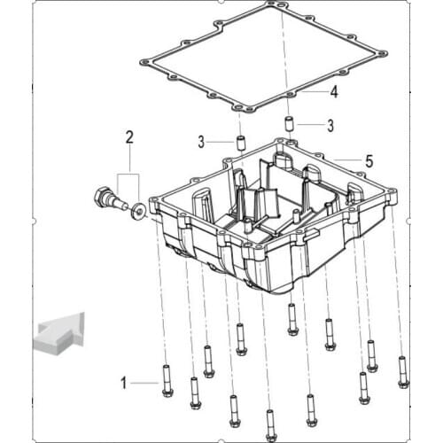 Engine bottom cover oil pan gasket sump cover Of Benelli BJ500 Leoncino 500