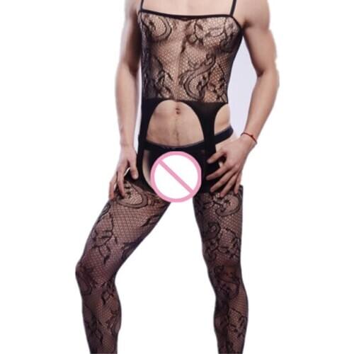 Latest Lingerie Men Sexy Lingerie Bodysuit Porno Nightgown Intimates Sexy Costumes Body Stockings Elastic 2020 Male Underwear
