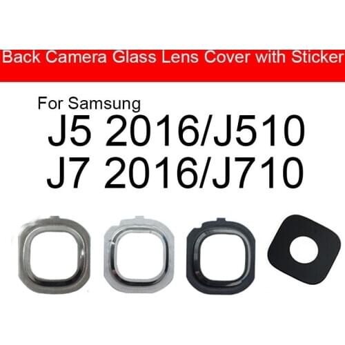 Back Rear Camera Lens For Samsung Galaxy J5 J7 2016 J510 J710 Camera Glass Lens With Adhensive Sticker / Glue Frame Repair