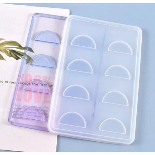 Updated Eyelash Tray Mold Eyelash Holder Resin Mold DIY Silicone Moulds for Lash Book Crafting(Mold Only)