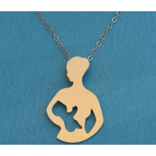 Wholesale Breastfeeding Mother and Baby pendant Necklace Female Gift Jewelry Necklace--12pcs/Lot