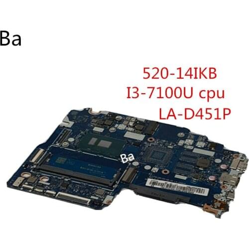 For Lenovo YOGA 510-14ISK laptop motherboard I3-7100U CPU integrated graphics card LA-D451P motherboard fully tested