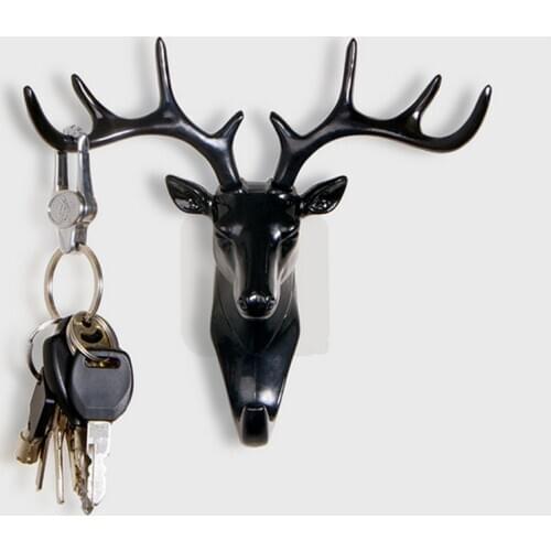 Christmas Decor ELK Key Hook Creative Wall Holder for Tie Organizer Hat/bag/jewelry Rack Deer Home Decor Clothes Rack for Office