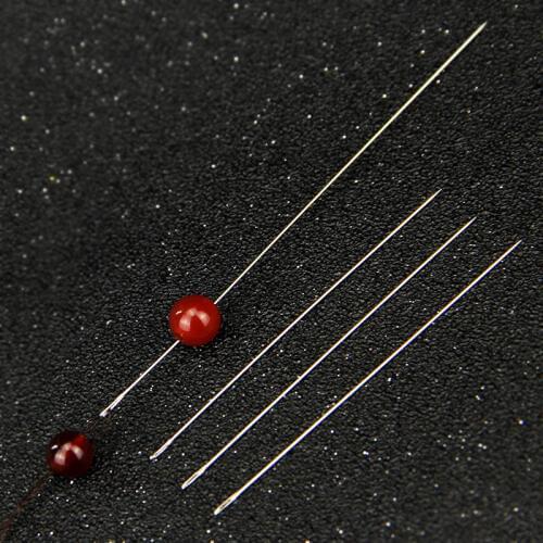 Doreen Box Wholesale 30PCs Long Iron Hand Beading Needles Tools Pin for Jewelry Bracelet Necklace DIY size from 55mm to 150mm