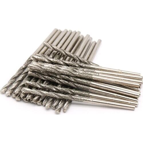 5/10PCS 0.8mm-4mm Diamond Coated Tipped Tip Twist Drill Bit for Glass Jewelry Stone Tile