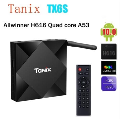 Tanix TX6S Smart tv Box Android 10 2GB 4GB RAM 32G 64G ROM Allwinner H616 Quad Core 6K set top box media player PK TX6 TX3 MINI
