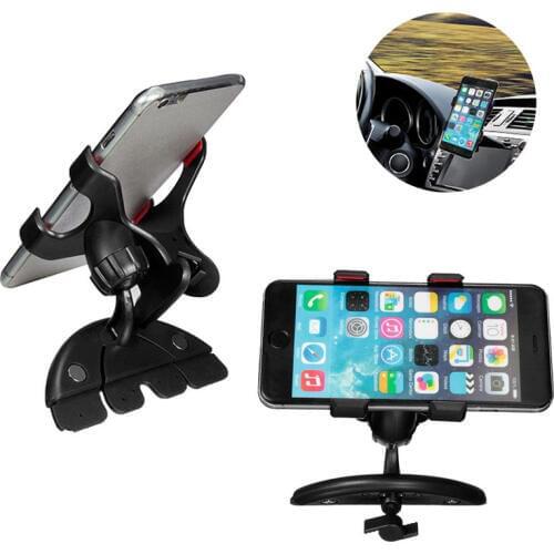 Universal ABS 360 degree Car CD Slot Holder Clip Mount Cradle Stand For Mobile Phones GPS