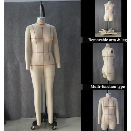 Factory direct custom selling female model EU and USA size Professional sewing dummy removable hand and leg dressmaker mannequin