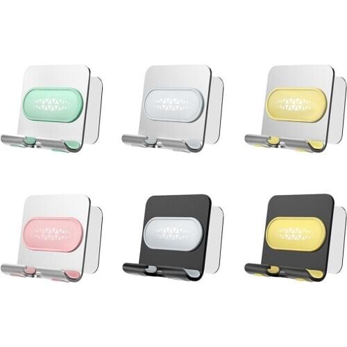 1PCS Universal Drill-Free Suction Cup Bathroom Wall Mobile Phone Charging Rack Plastic Anti-Skid Wall Phone Holder Bracket