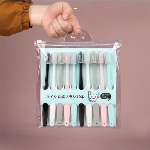 10/20/30pcs Adult Toothbrush Soft Bristle Ultra-Fine Small Wide Head Macaron Japanese&Korean Style Home Male Female Fragile Gums