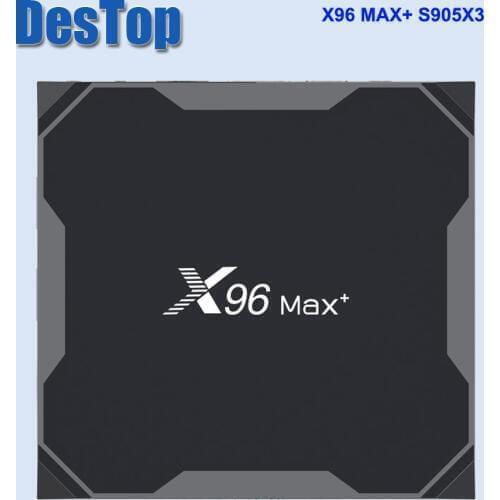 10PCS X96 MAX PLUS Android 9.0 TV Box 4GB 64GB Amlogic S905X3 64-Bit Quad Core 2.4G/5Ghz Dual WiFi BT4.0 Smart Set Top Box