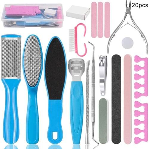 20Pcs Professional Foot Care Files Rasps Callus Dead Skin Remover Foot Rasp File Foot Care Tool Pedicure Kit