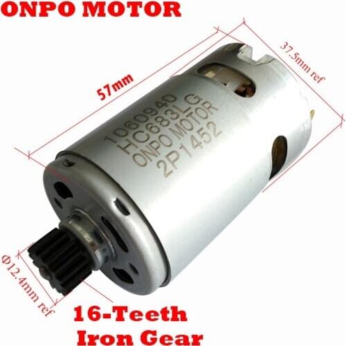ONPO 20V 16-Teeth DC Mocro Motor For Black & Decker ASL186 Electric Drill