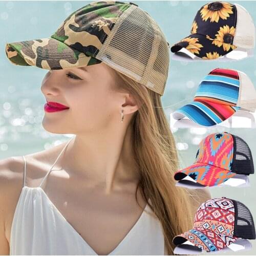 2021 Ponytail Baseball Cap For Women Washed Cotton Trucker Caps Casual Summer Snapback Hat Mother Caps