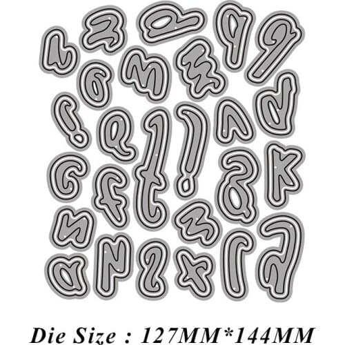 26 Lowercase Letters Metal Cutting Dies Scrapbook Paper Craft Knife Mould Stencils 2021 New Making Die Cuts