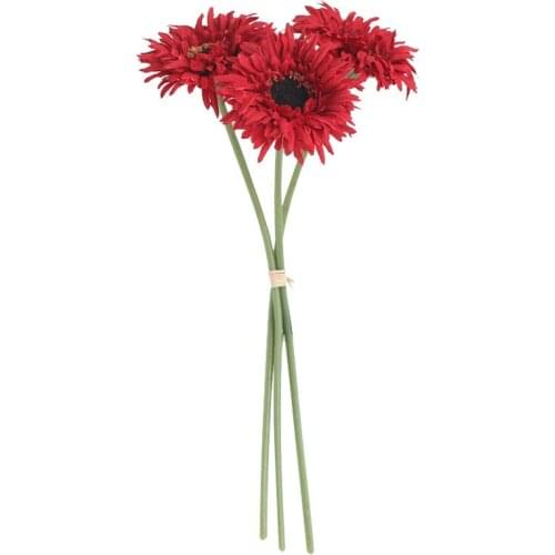 3 Autumn Color Simulation Silk Golden Silk Chrysanthemum Bouquet Wedding Home Decoration Shooting Props Clear and Natural Floral