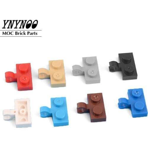 30Pcs/lot Plates Special 1 x 2 with Clip Horizontal 11476 Plates for Handle 60478 MOC Building Block Bricks DIY Toys Parts Gifts