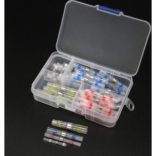 50Pcs waterproof seal heat shrink solder wire connector shrinkage Solder Sleeve Heat Shrink Tube kit Wire Splice Connector