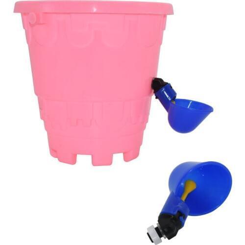 50 pcs blue Automatic Drinking Cups Chicken Waterer Quail Nipple Drinker Thread Drinker Water Bowl Poultry supplies