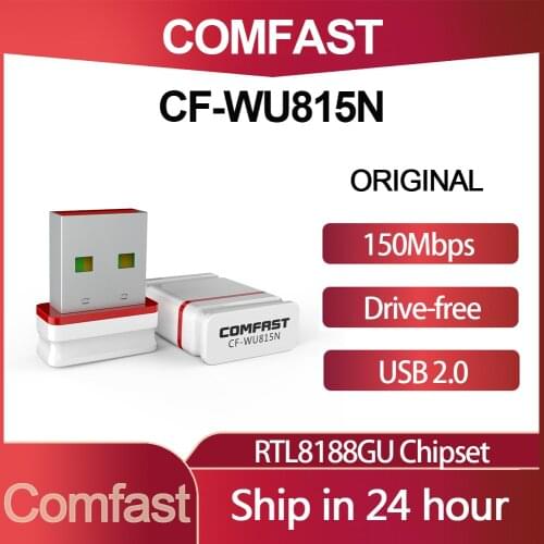COMFAST CF-WU815N Wireless Network Card USB WiFi Receiver Adaptador 150Mbps Free Driver 802.11b/g/n Wireless WiFi Receiver