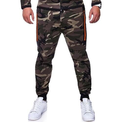 Cofekate Men Pants 3xl Plus Size Zipper Camouflage Zipper Slim Fit Pantalones De Hombre De Moda 2020 Patchwork Sweatpants