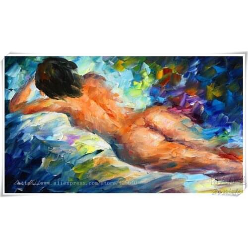 Lovers nude palette knife oil painting Sexy wall art oil painting Nude women Oil painting on canvas Hand-painted Painting 17