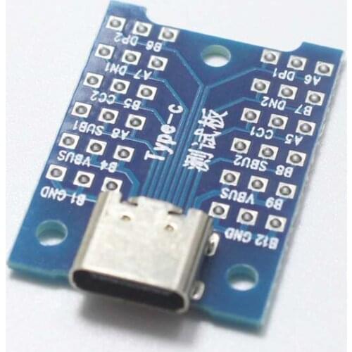 EClyxun 1pcs USB 3.1 Female Plug jack to DIP Adapter Connector Welded PCB Converter Pinboard for Cellphone Data Line