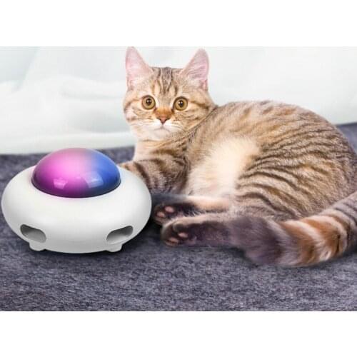 Electric Cat Toy Smart Teasing Stick Game Spinning Turntable Automatic Cleaning Kitten Hair Pet Interactive Gifts